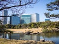 Hamarikyu Gardens in Tokyo, Japan